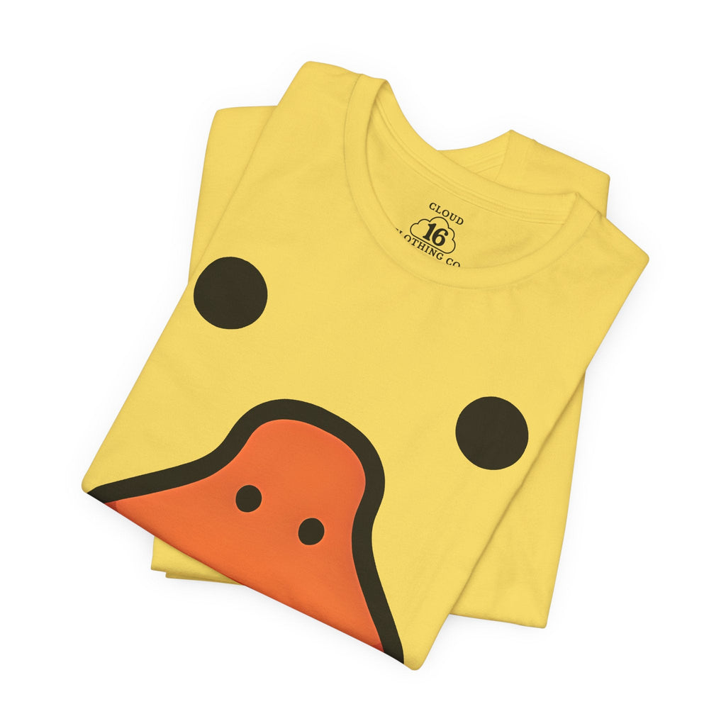 Quirky Duck Face T-Shirt - Funny Animal Graphic Tee for Duck Lovers