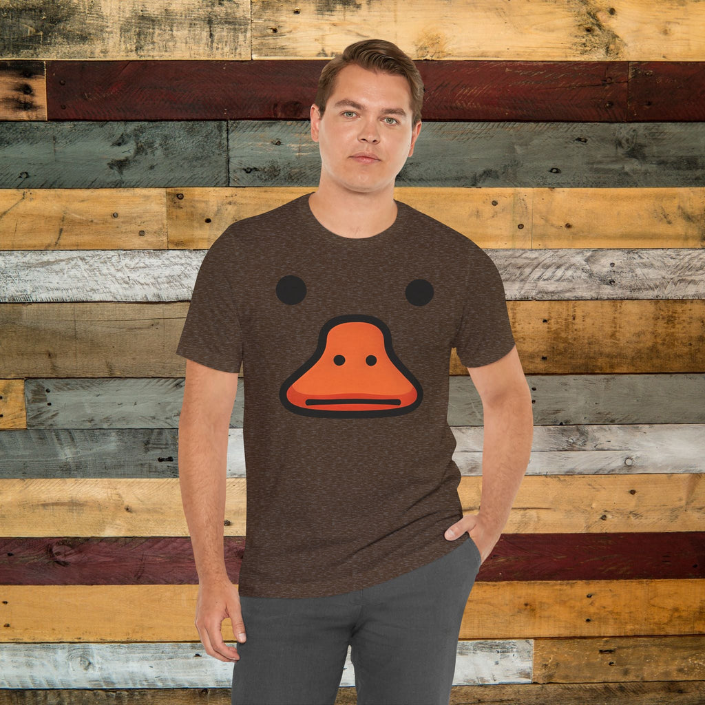 Quirky Duck Face T-Shirt - Funny Animal Graphic Tee for Duck Lovers
