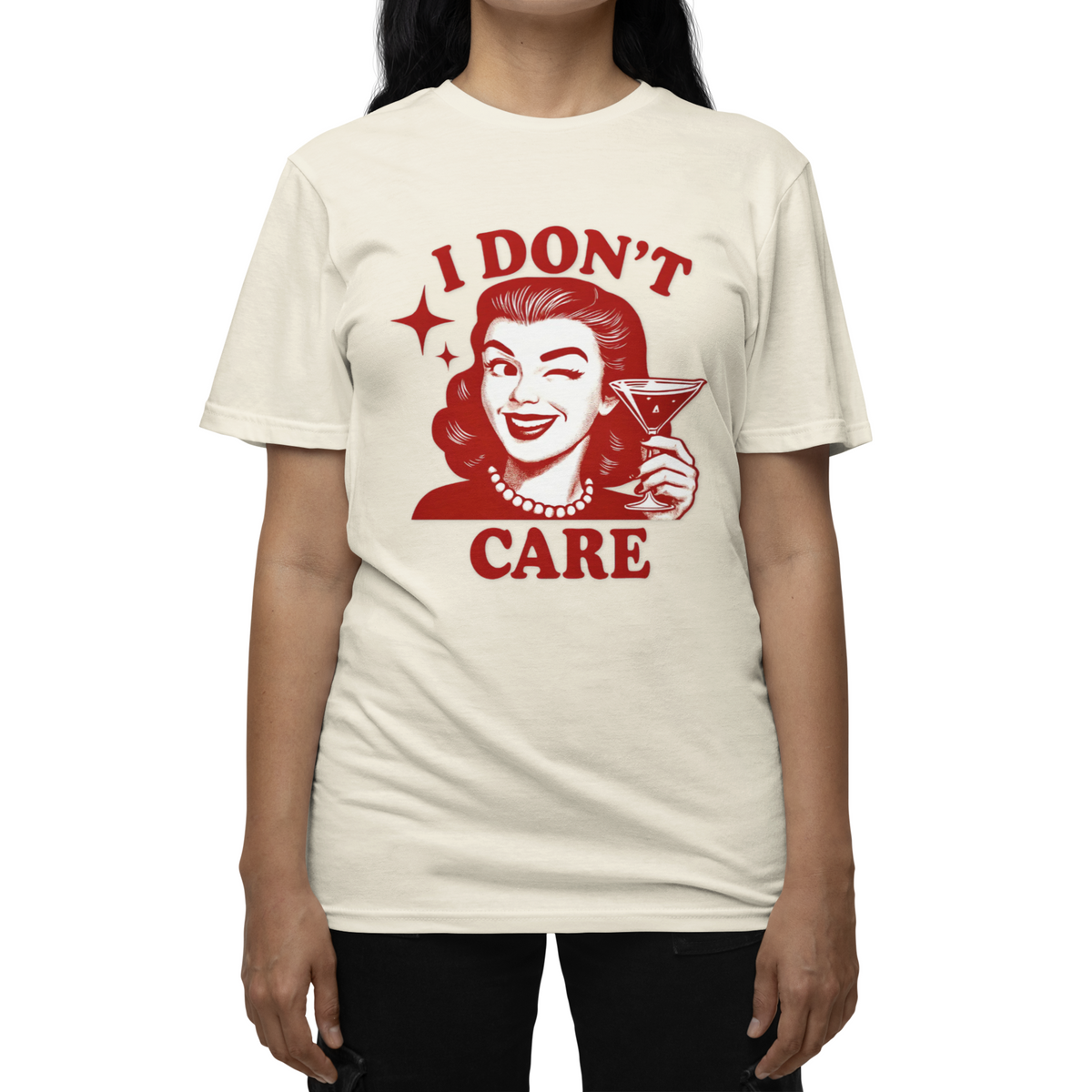 I Don't Care Retro Graphic T-Shirt – Unisex Vintage Style