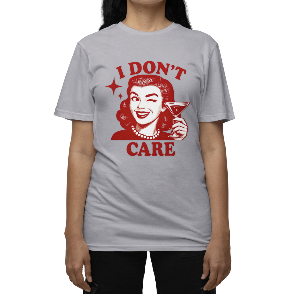I Don't Care Retro Graphic T-Shirt – Unisex Vintage Style