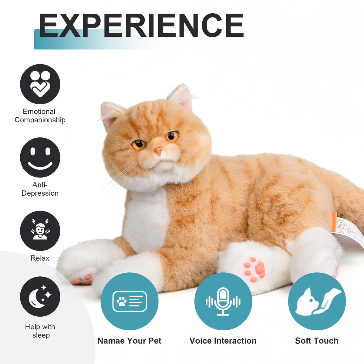 Percy Interactive Robot Cat Companion for kids and seniors
