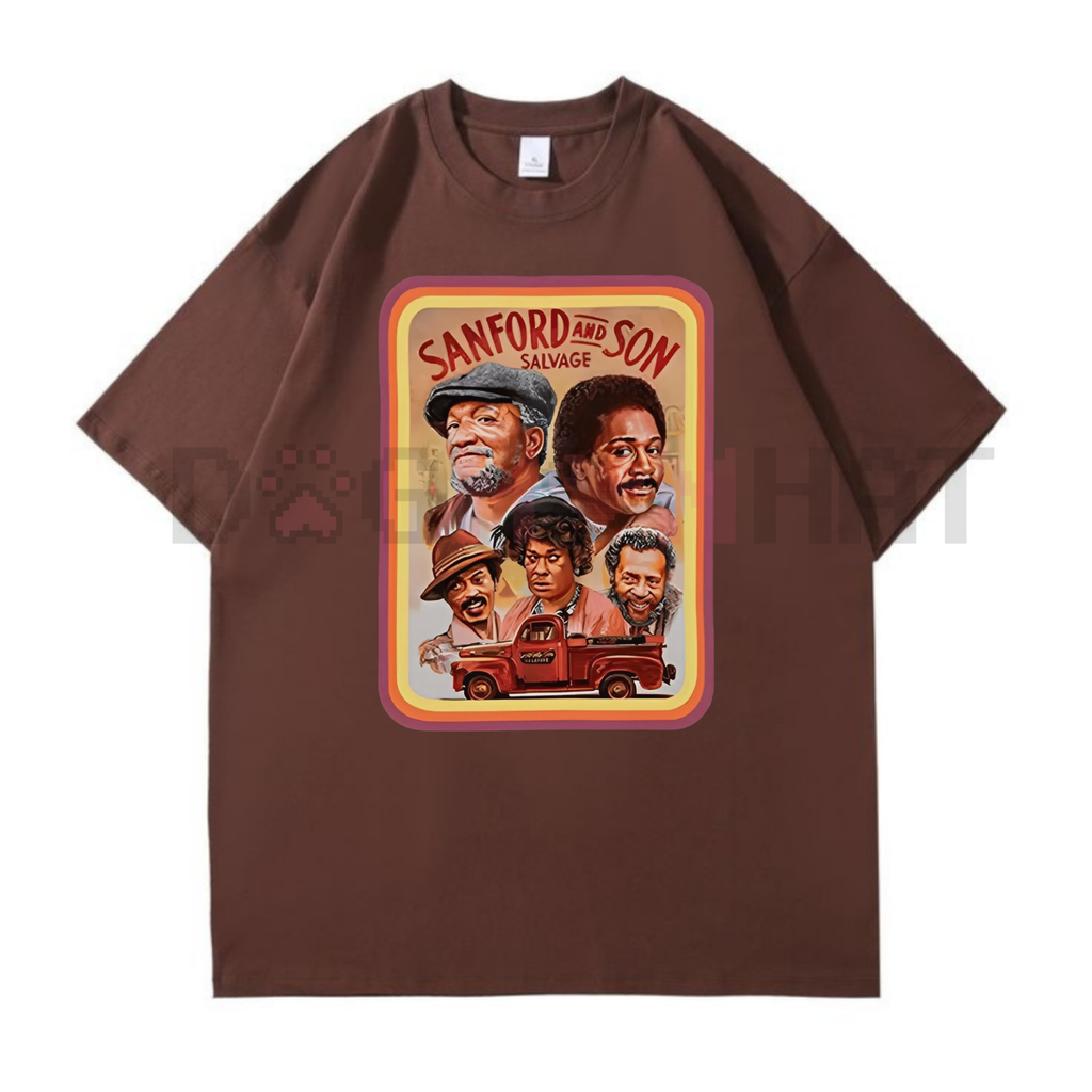 Sanford & Son Classic Portrait Vintage T-Shirt – Lamont & Fred Foxx Tee, Retro TV Show Merch