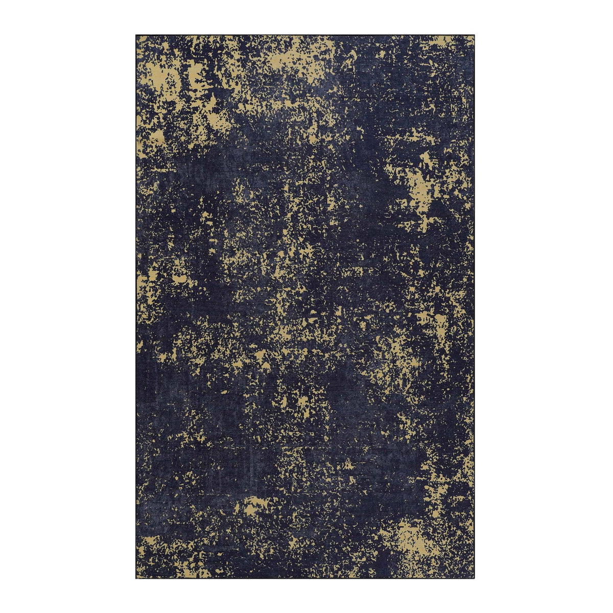 Abstract Washable Area Rug with Stain Resistance - Light Blue, Gray, or Black