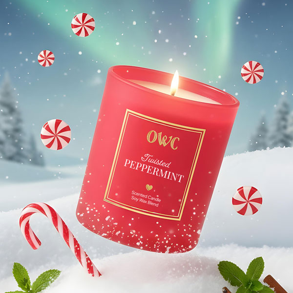 Twisted Peppermint Candle