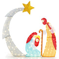 5 ft Christmas Nativity Set Pre-Lit Nativity Scene with 140 Warm White LED Lights