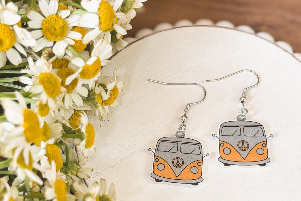 Adorable Vintage Van Earrings