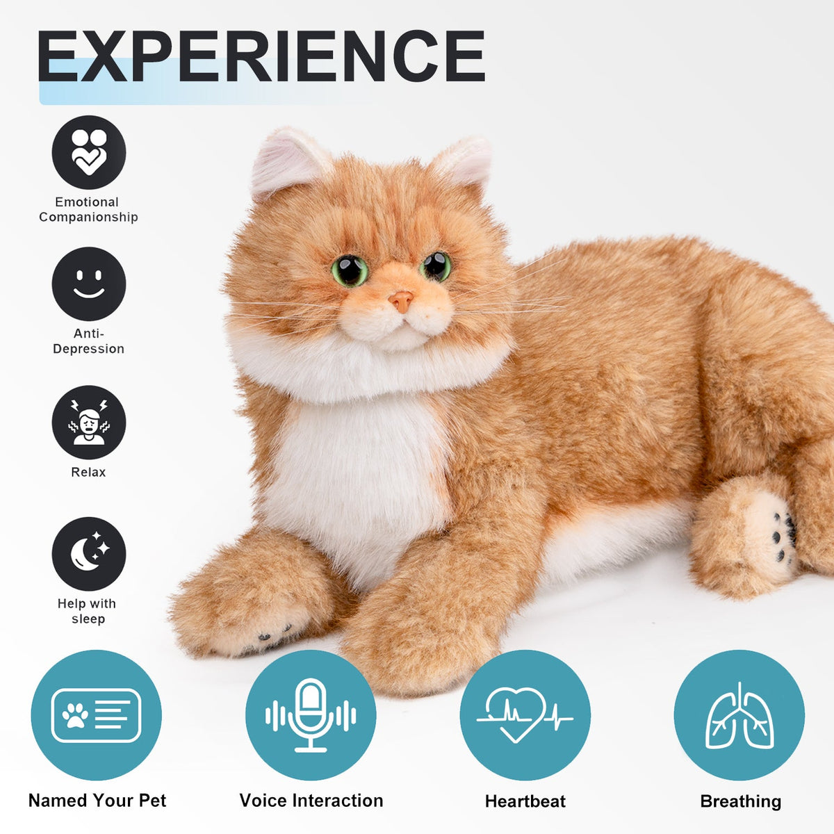 Percy Interactive Robot Cat Companion for kids and seniors