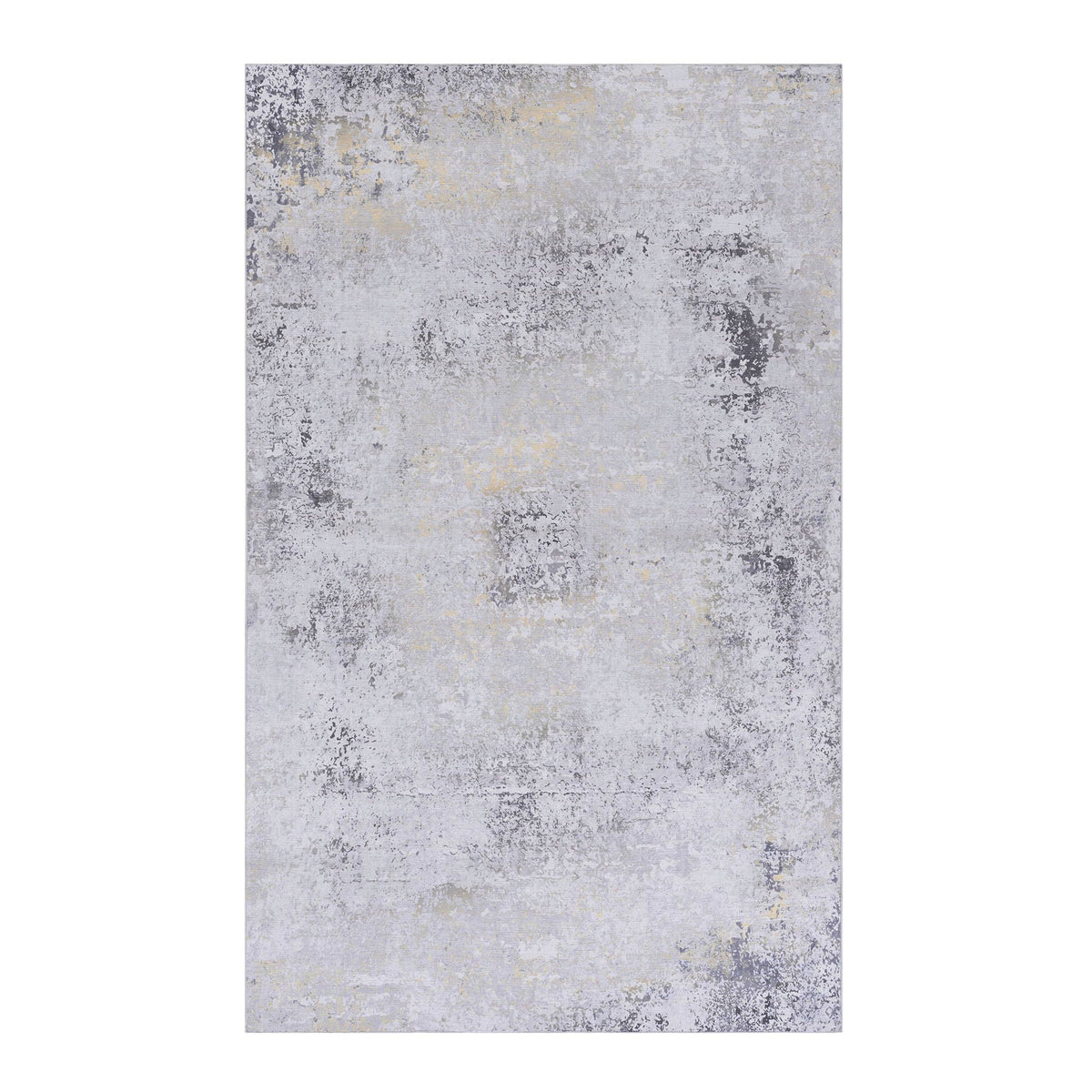 Abstract Washable Area Rug with Stain Resistance - Light Blue, Gray, or Black