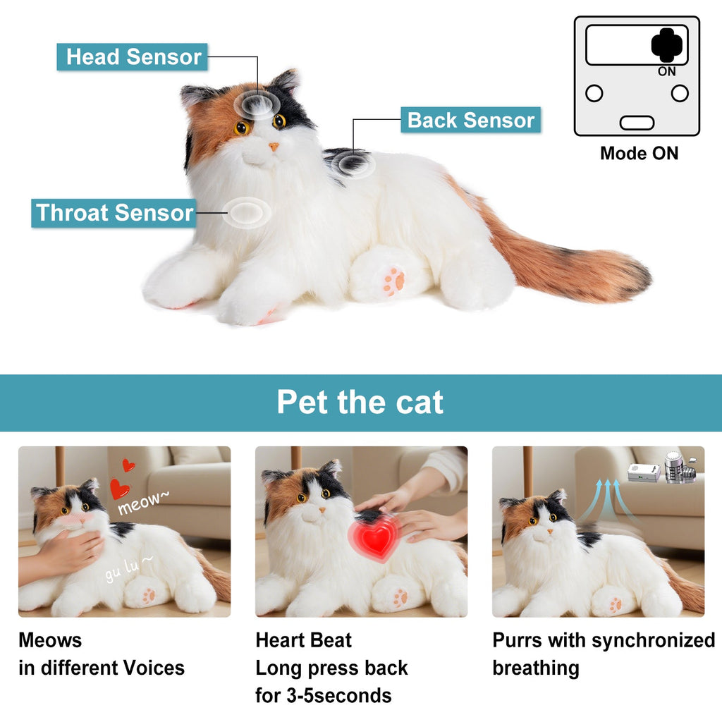 Percy Interactive Robot Cat Companion for kids and seniors