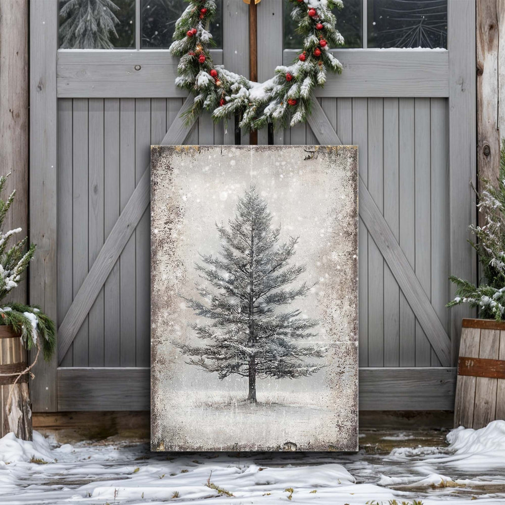 Vintage Christmas Tree Wall Art X