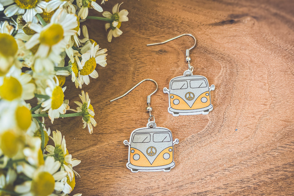 Adorable Vintage Van Earrings