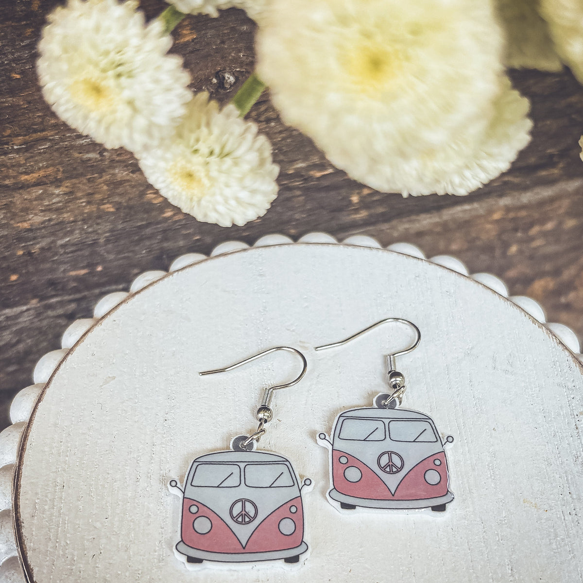 Adorable Vintage Van Earrings