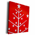 3dRose Florene Christmas - Xmas Tree White - Museum Grade Canvas Wrap (cw_7331)