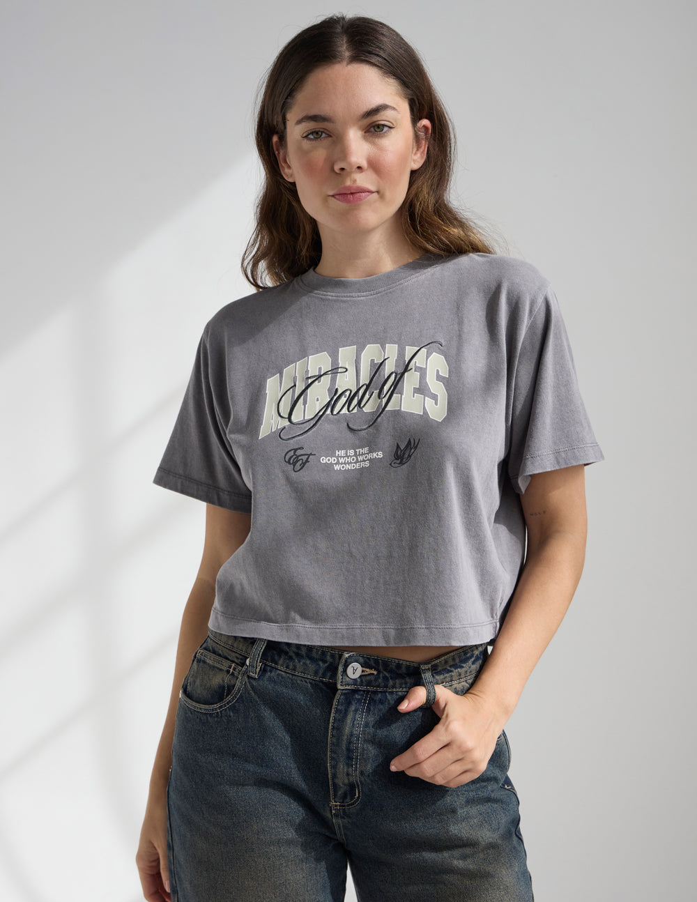 God of Miracles Cropped Women's Tee