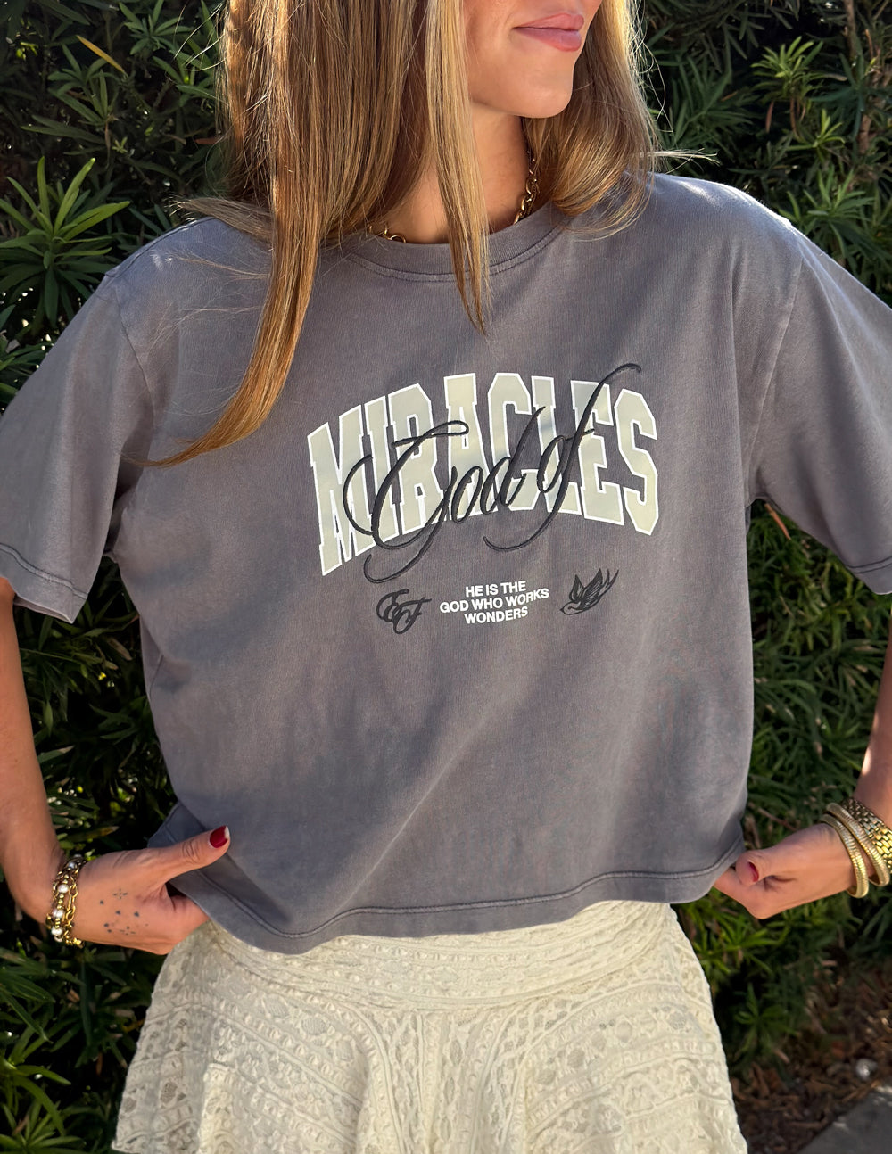 God of Miracles Cropped Women's Tee