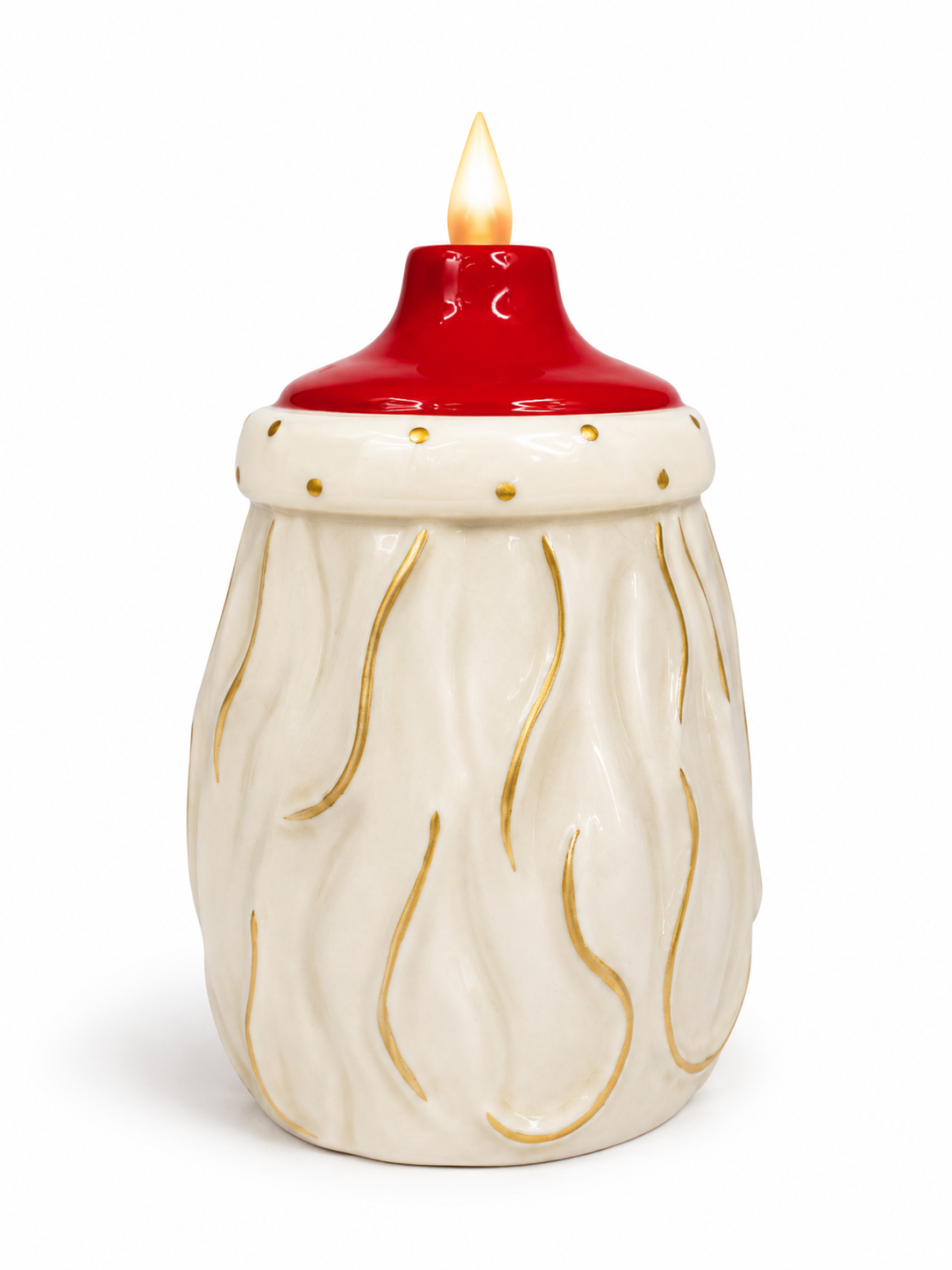 Starry Eyed Santa Candle-Lite | Mid Century Christmas Decor | Vintage Inspired Ceramic Holiday Figurine SHIPS NOV