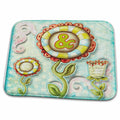 3dRose Cute Quirky Flowers ampersand Symbol - Dish Drying Mats (ddm-102776)