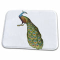 3dRose Vintage Elegant Victorian Peafowl Peacock Bird Illustration - Dish Drying Mats (ddm-104629)
