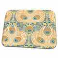 3dRose Vintage Art Nouveau Peacock Peafowl Feathers Pattern - Dish Drying Mats (ddm-113454)