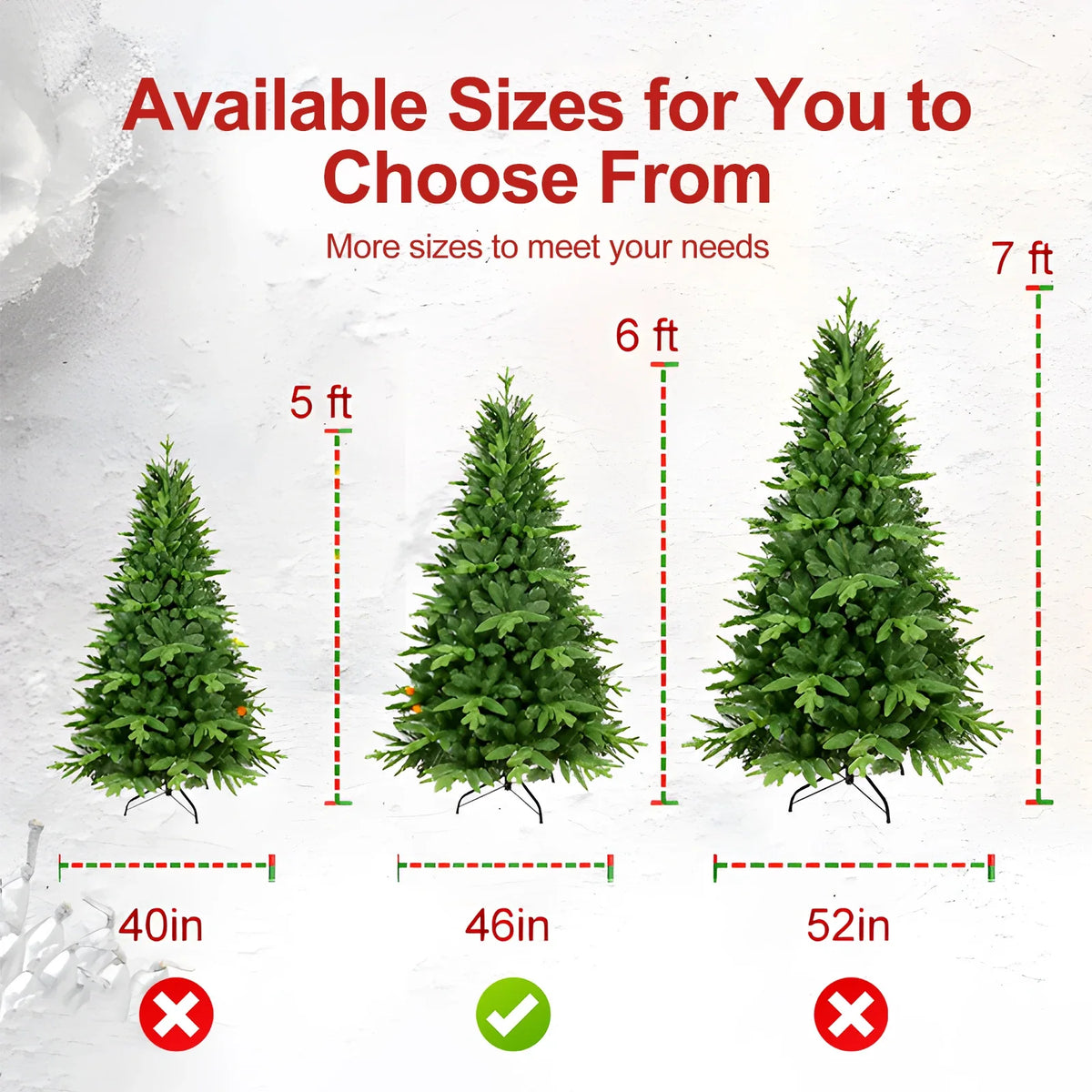 5ft / 6ft / 7ft Pre-lit Artificial Christmas Tree Automatic Open PE/PVC Mixed Flocking Xmas Tree LEDS Lights Xmas Ornaments