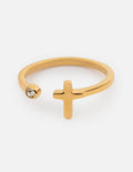 Wrapped Cross Gem Ring