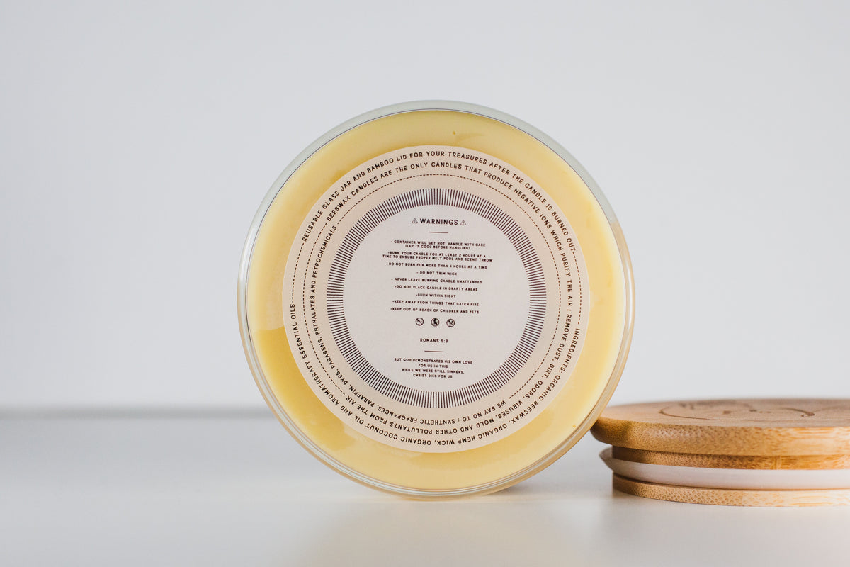 Honey Cinnamon Beeswax Candle |8 oz