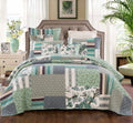 Tache Cotton Forest Glade Quilted Patchwork Bedspread Set (JHW-650)