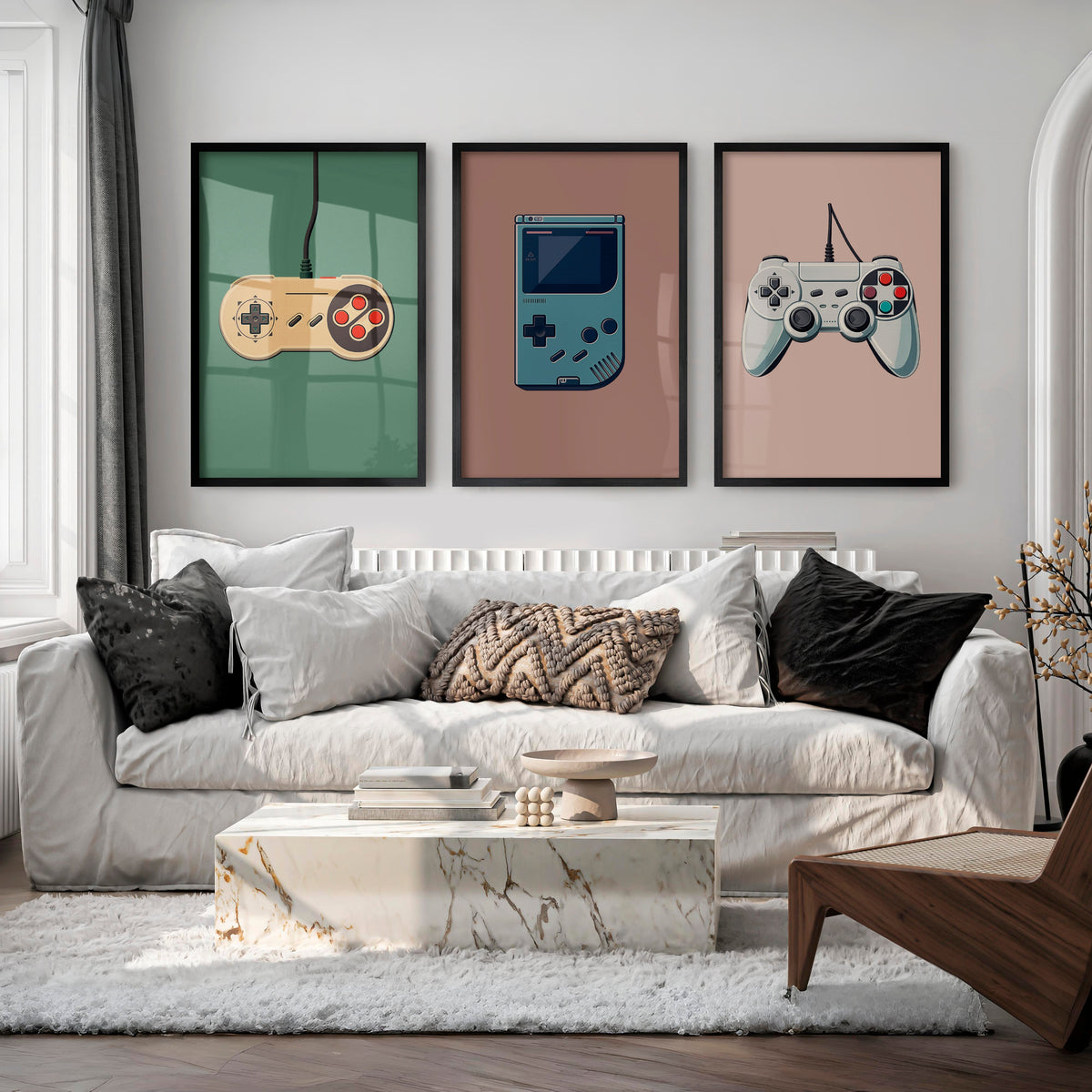 Vintage Game Controllers retro interior design