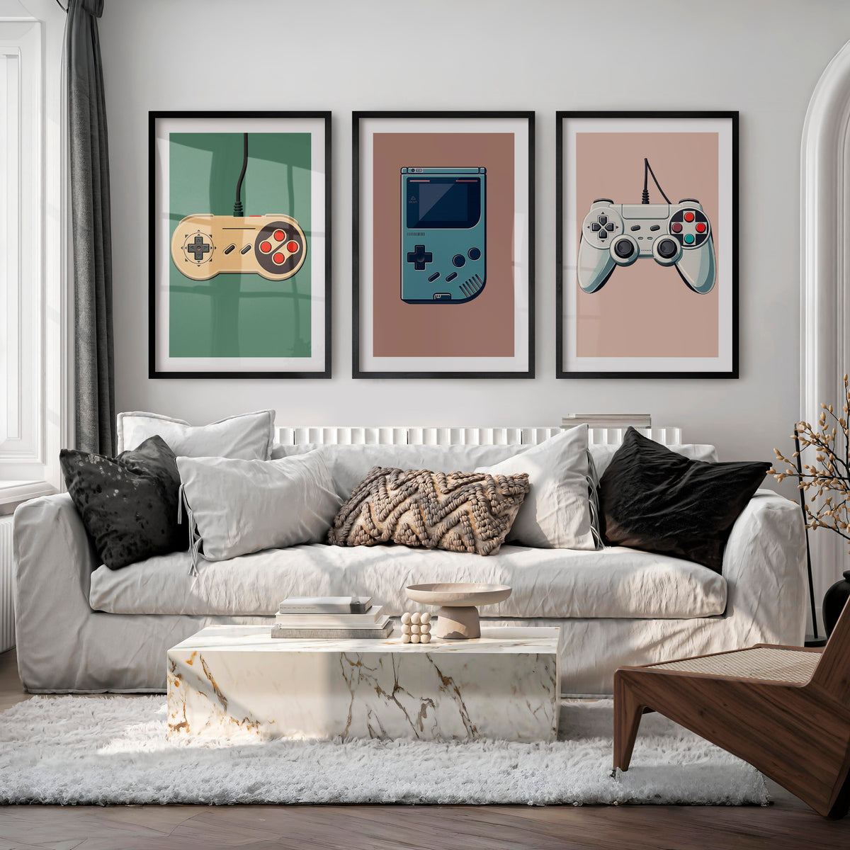 Vintage Game Controllers retro interior design