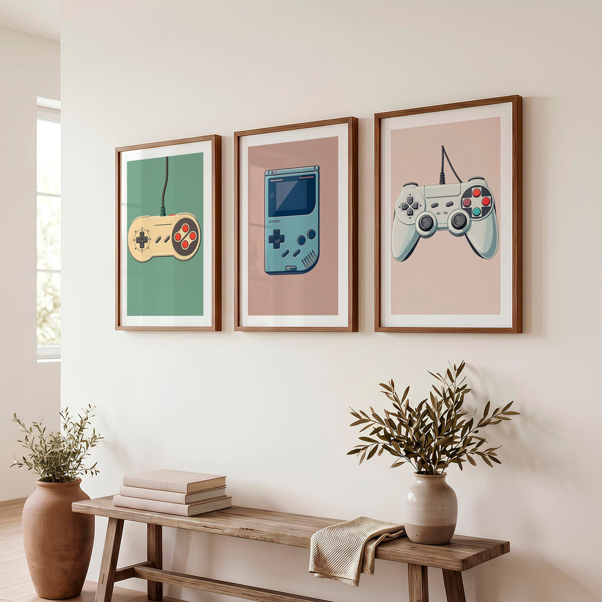 Vintage Game Controllers retro interior design