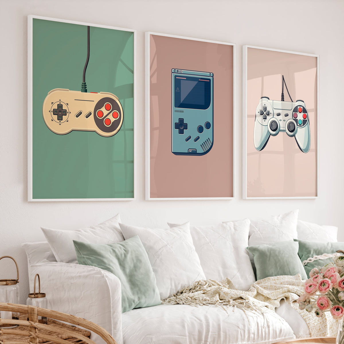 Vintage Game Controllers retro interior design