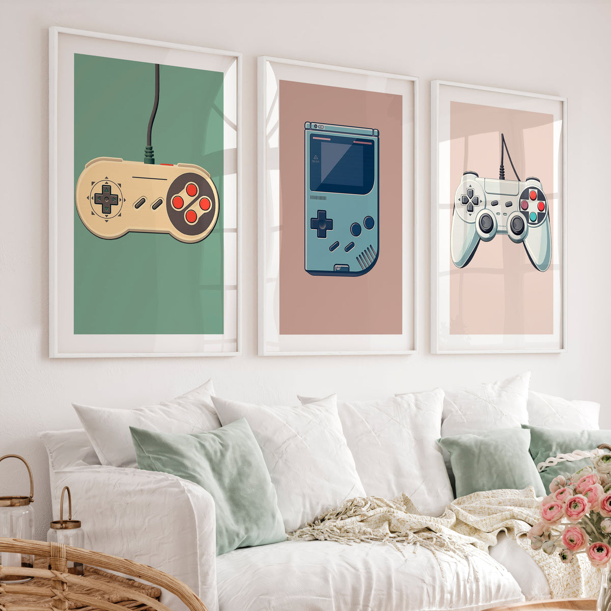 Vintage Game Controllers retro interior design